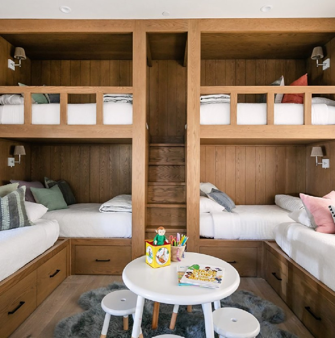 Bunk room with sleeping quarters for a family - Schomesinc (Photo by Brad Paramore). #bunkrooms