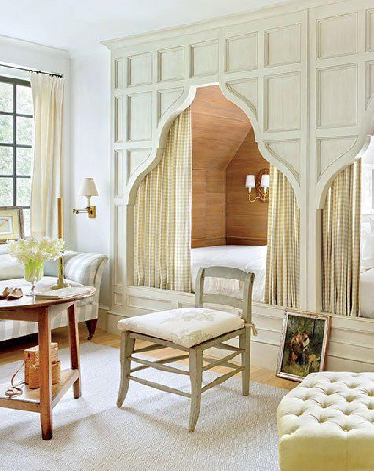 Beautiful bed nooks designed by McAlpine House in AD. #bednooks