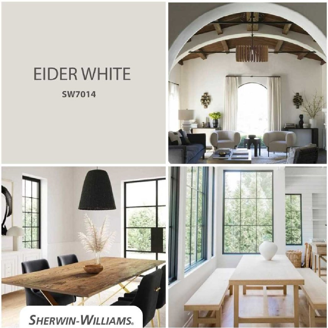 Eider White (Sherwin-Williams) paint color banner.. #eiderwhite