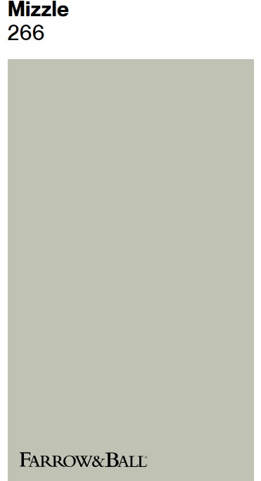 Farrow & Ball Mizzle 266 paint color swatch. #mizzle #farrowandballmizzle