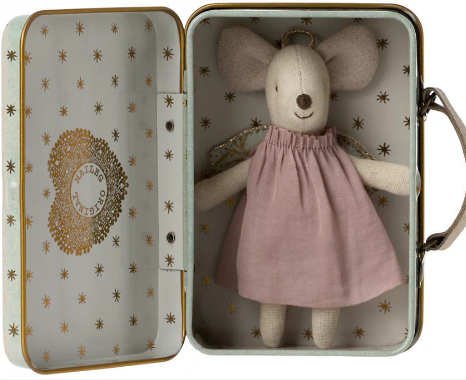 Maileg Angel Mouse in Suitcase. #maileg #stuffedtoys