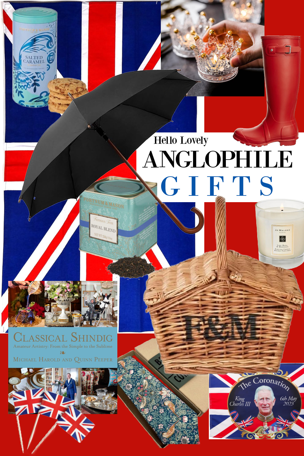 Anglophile gifts - Hello Lovely gift guide for anglophiles with a few British and London inspired favorites. #anglophilegifts #giftguide #UKgifts