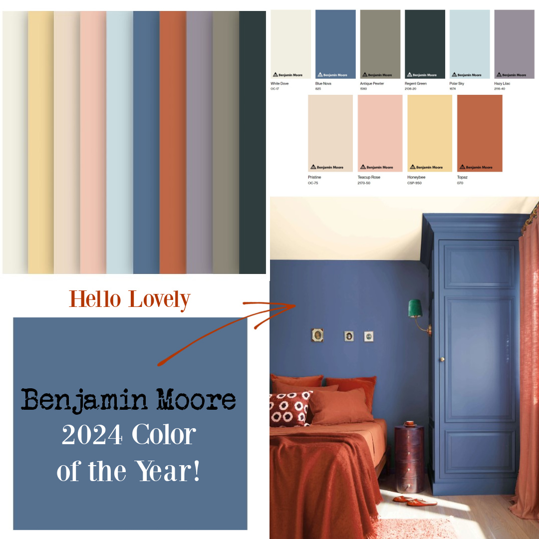 Benjamin Moore 2024 Paint Colors of the Year. #2024paintcolors #bmbluenova