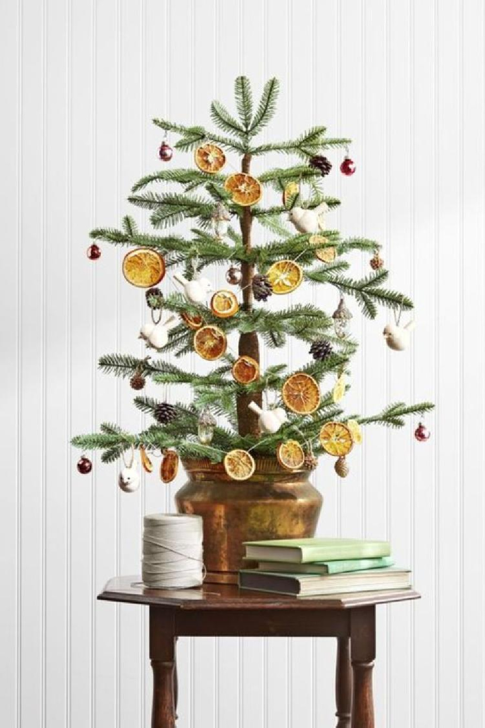 Citrus Christmas tabletop tree in Country Living. #tabletoptree #holidaydecor