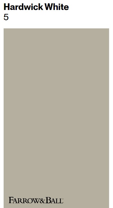Hardwick White (Farrow & Ball) paint color swatch. #farrowandballhardwickwhite #hardwickwhite