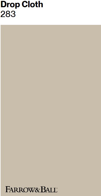 Farrow & Ball Drop Cloth 283 paint color swatch. #fbdropcloth #dropclothfarrowandball