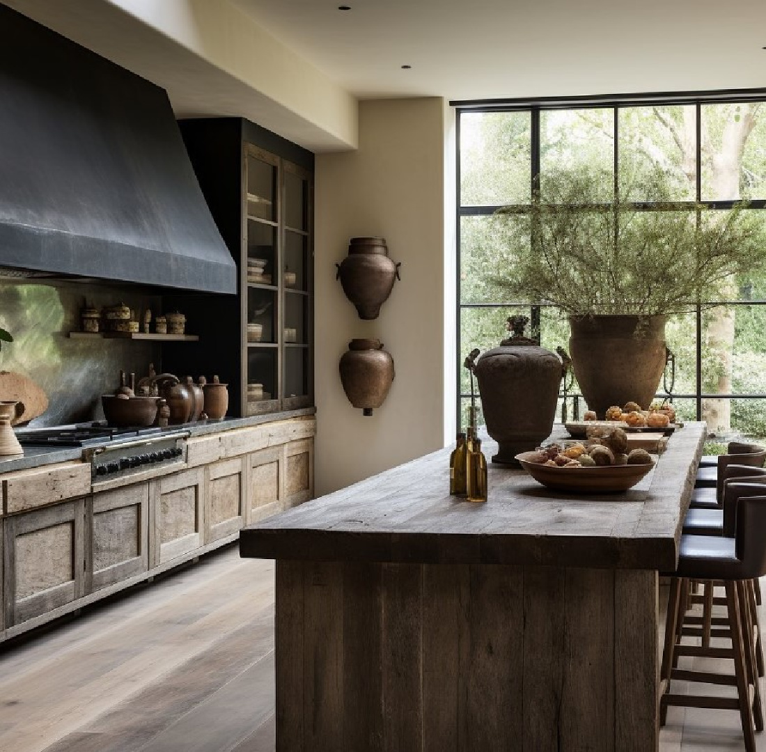 @caldwellandcastello AI designed kitchen with European inspired architecture and windows. #europeankitchens #aidesign