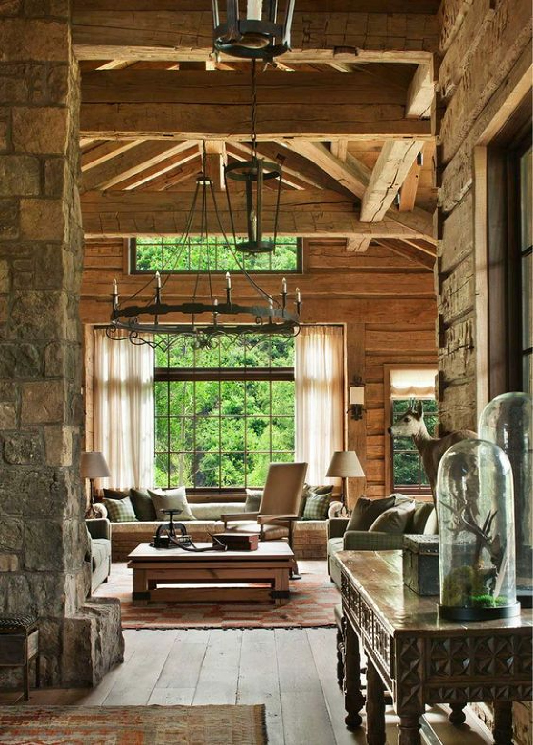 Design Workshop - mountain lodge cabin chic in Snowmass, CO. #europeancottage #warmcozyinteriors #rusticelegance #europeancountry