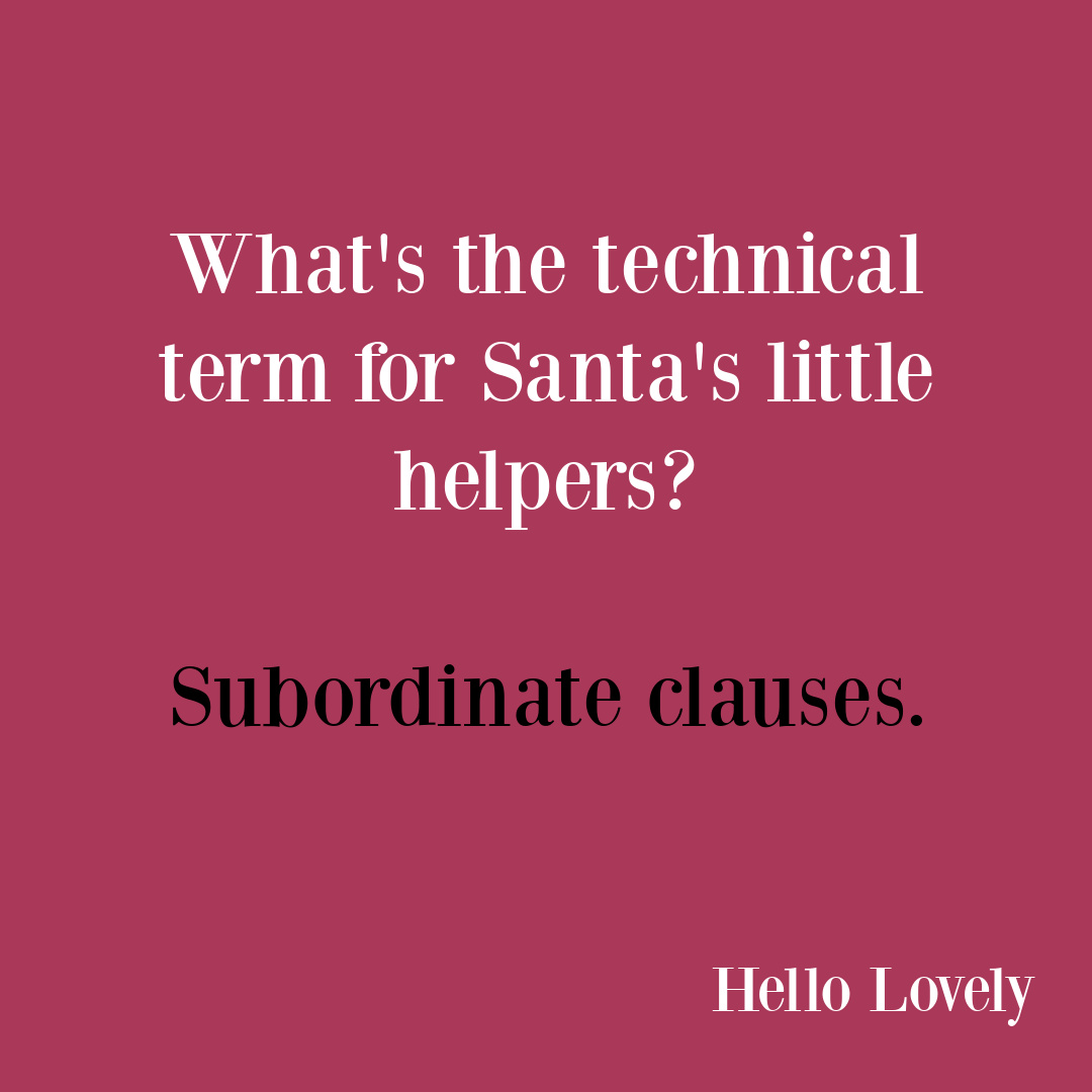 Silly Santa quote Christmas humor on Hello Lovely Studio. #holidayhumor #santaquote #funnychristmas