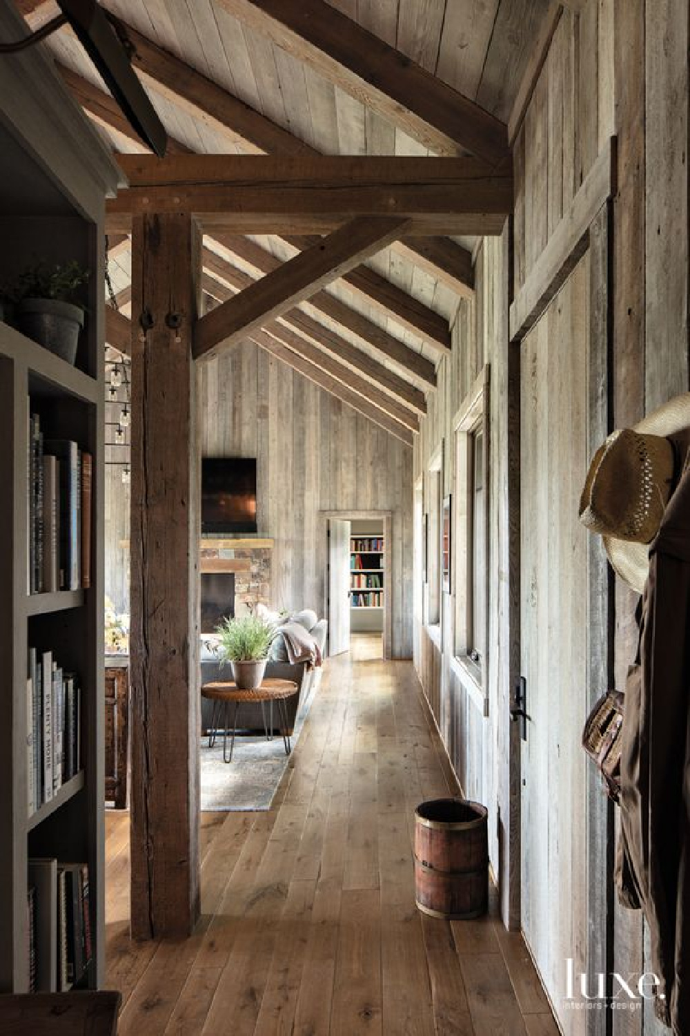 Marc Appleton - rustic cabin and mountain lodge chic vibes with wood beams. #mountainretreat #rusticcabin #cozycabins