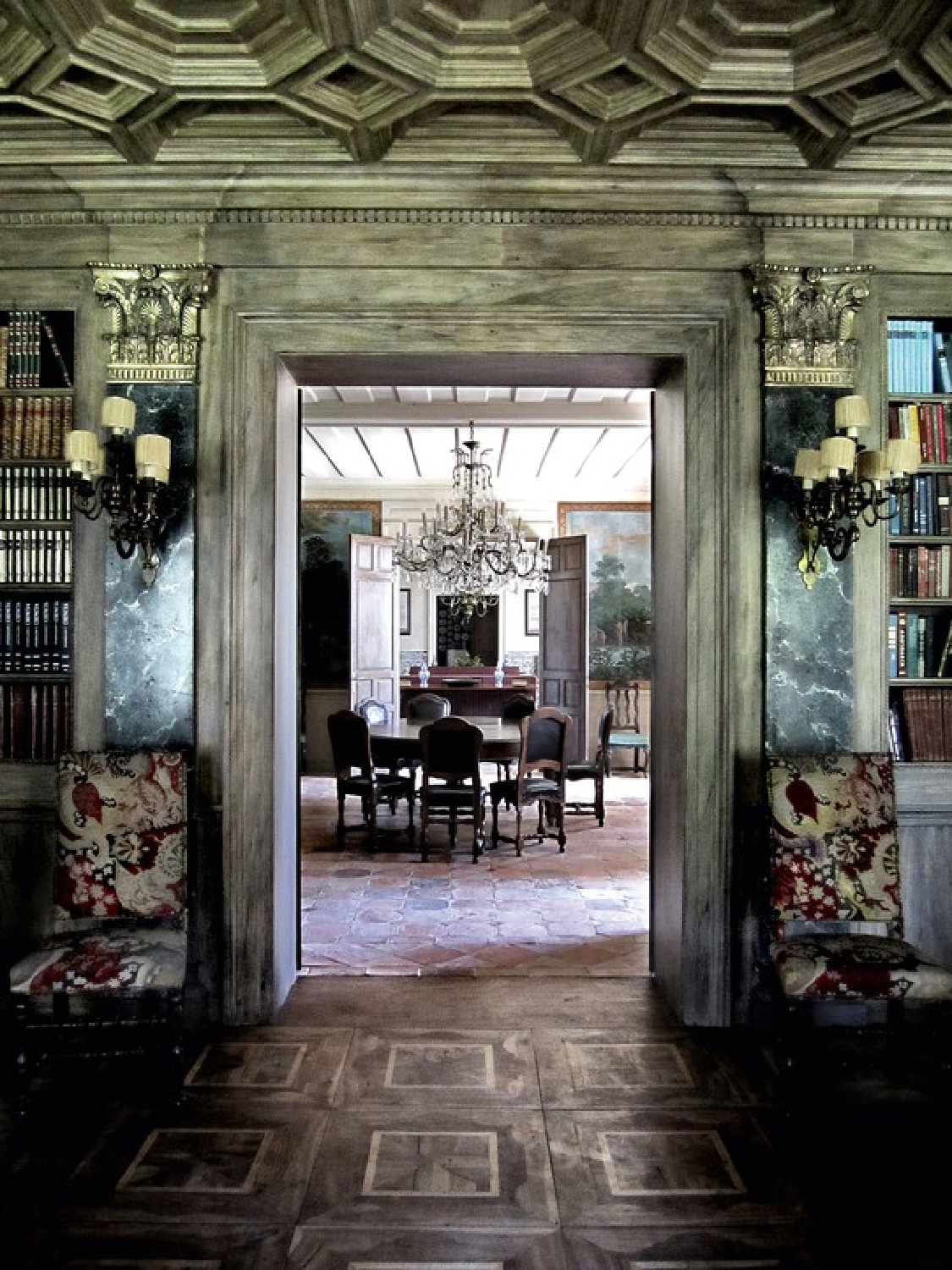 Studio Peregalli designed rustic luxe villa interior featured in Gagosian. #oldworldstyle #timelessdesign #Milandesigner