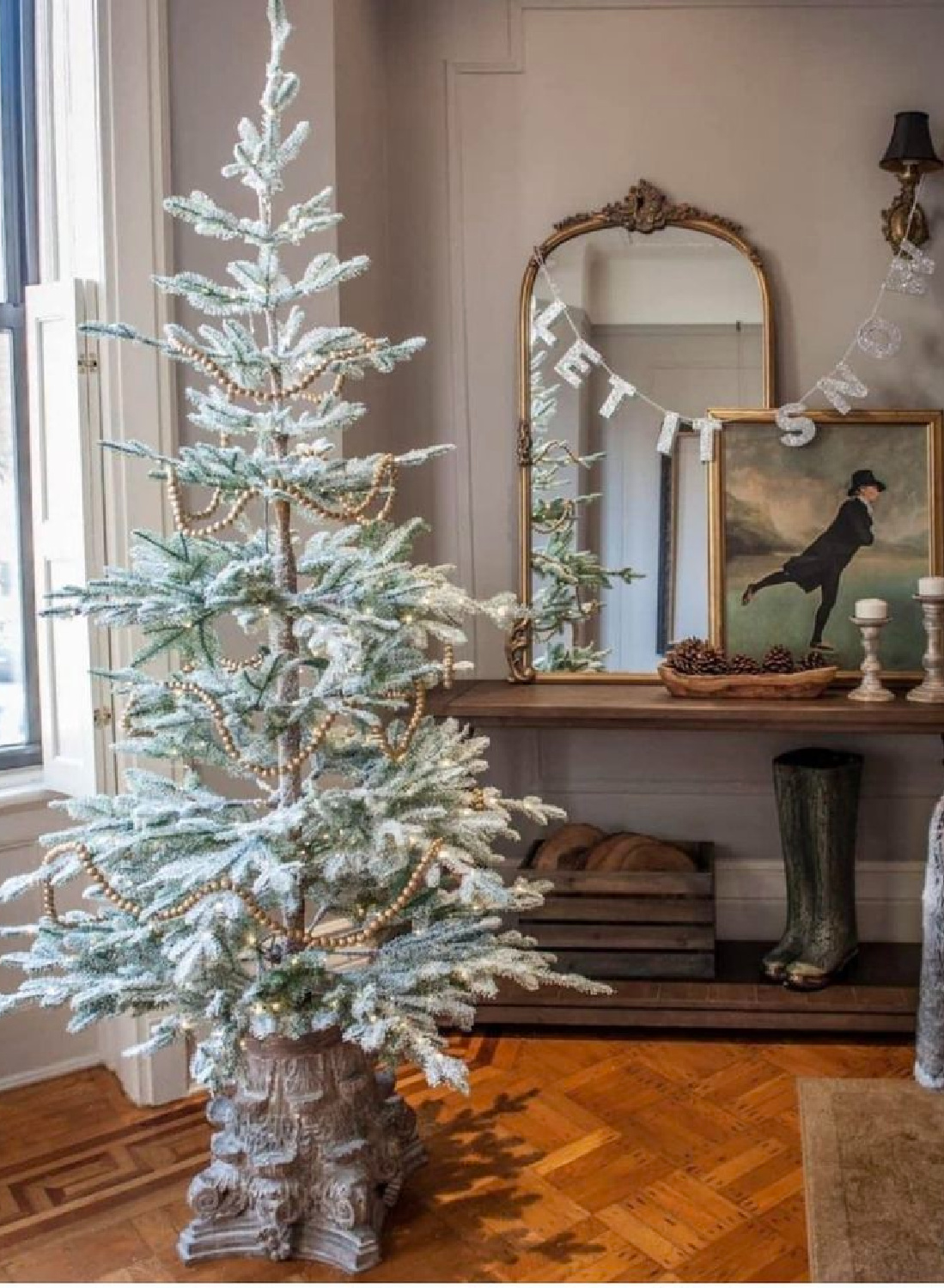 French country rustic Christmas - AI Design via Whitney Hess (Just Decorate!). #aidesign #aiinteriordesign #aiarchitecture