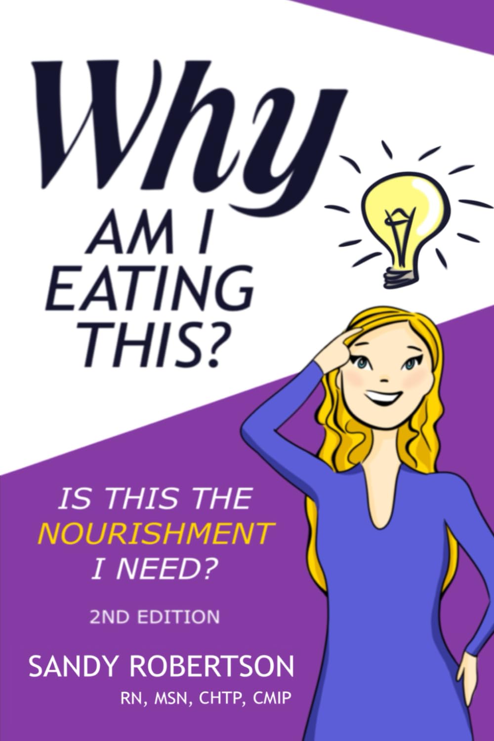 Why Am I Eating This by Sandy Robertson, book cover image. #nutritionbooks #weightmanagementbooks