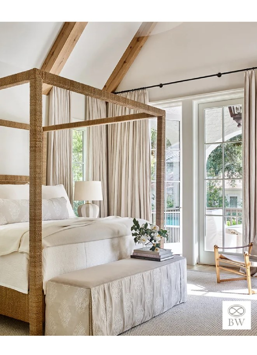 Beautiful bedroom design from Beth Webb's Sea Island project - photo by Emily Followill. #bethwebb #timelessinteriors