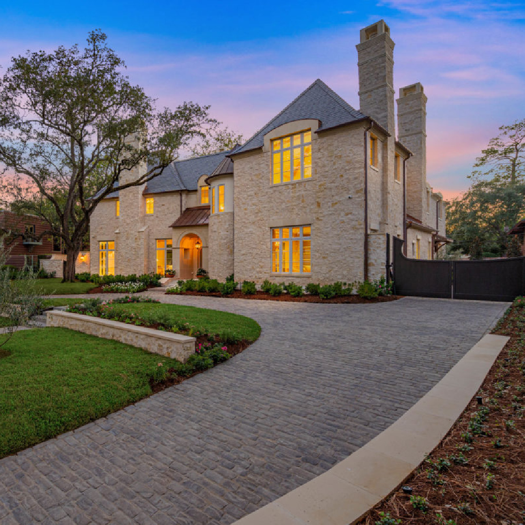 2445 Pine Valley Ct., Houston - Jennifer Hamelet of Mirador Builders; European style and interiors with reclaimed materials from Chateau Domingue. #europeanmanor #oldworldstyle