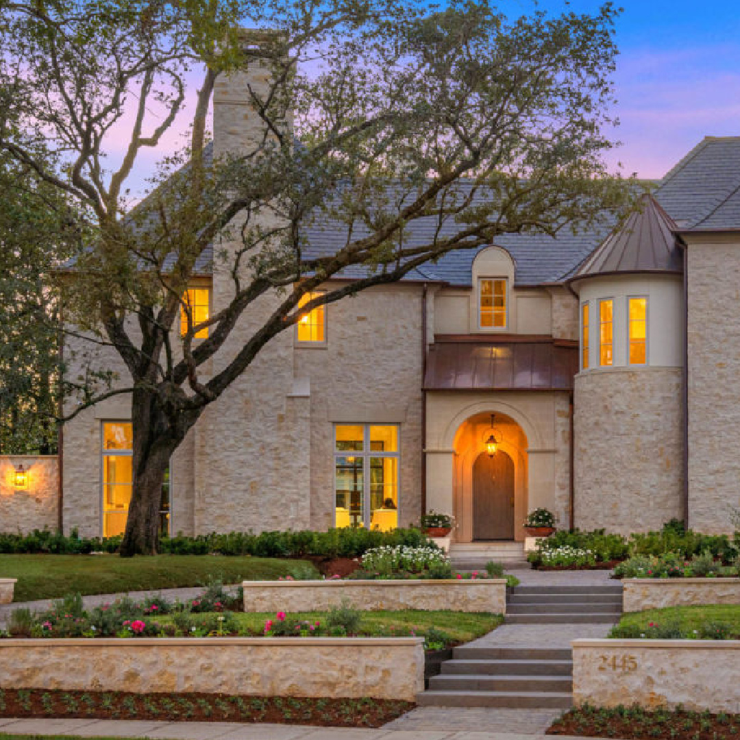 2445 Pine Valley Ct., Houston - Jennifer Hamelet of Mirador Builders; European style and interiors with reclaimed materials from Chateau Domingue. #europeanmanor #oldworldstyle
