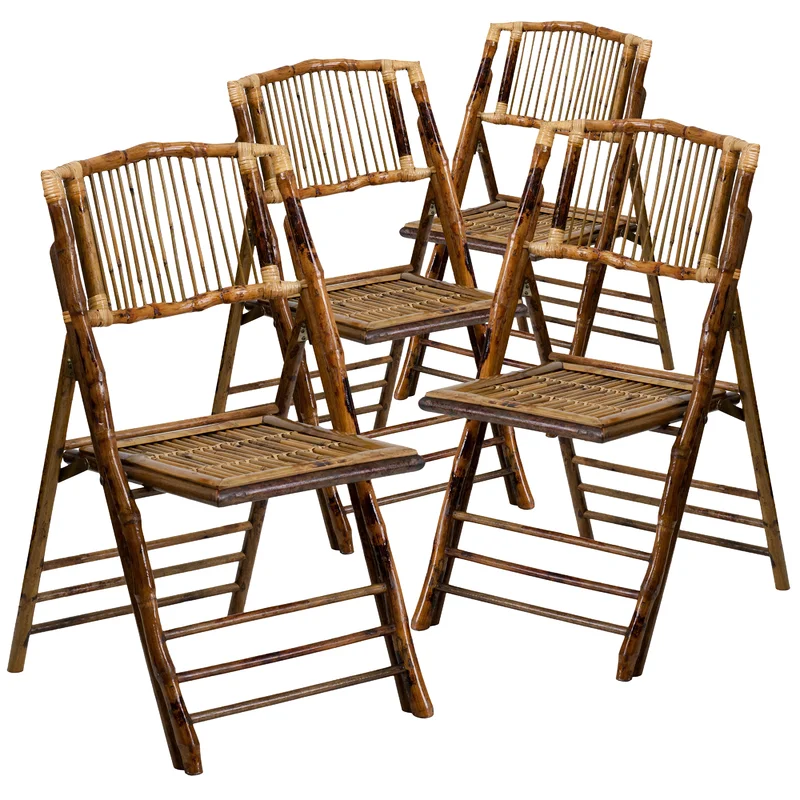 Bamboo Folding Chair Set of 4, Wayfair.