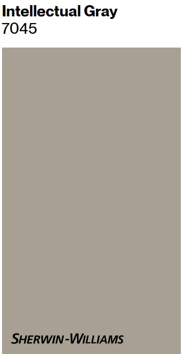 Intellectual Gray (Sherwin Williams) paint color swatch. #intellectualgray #sherwinwilliamsintellectualgray