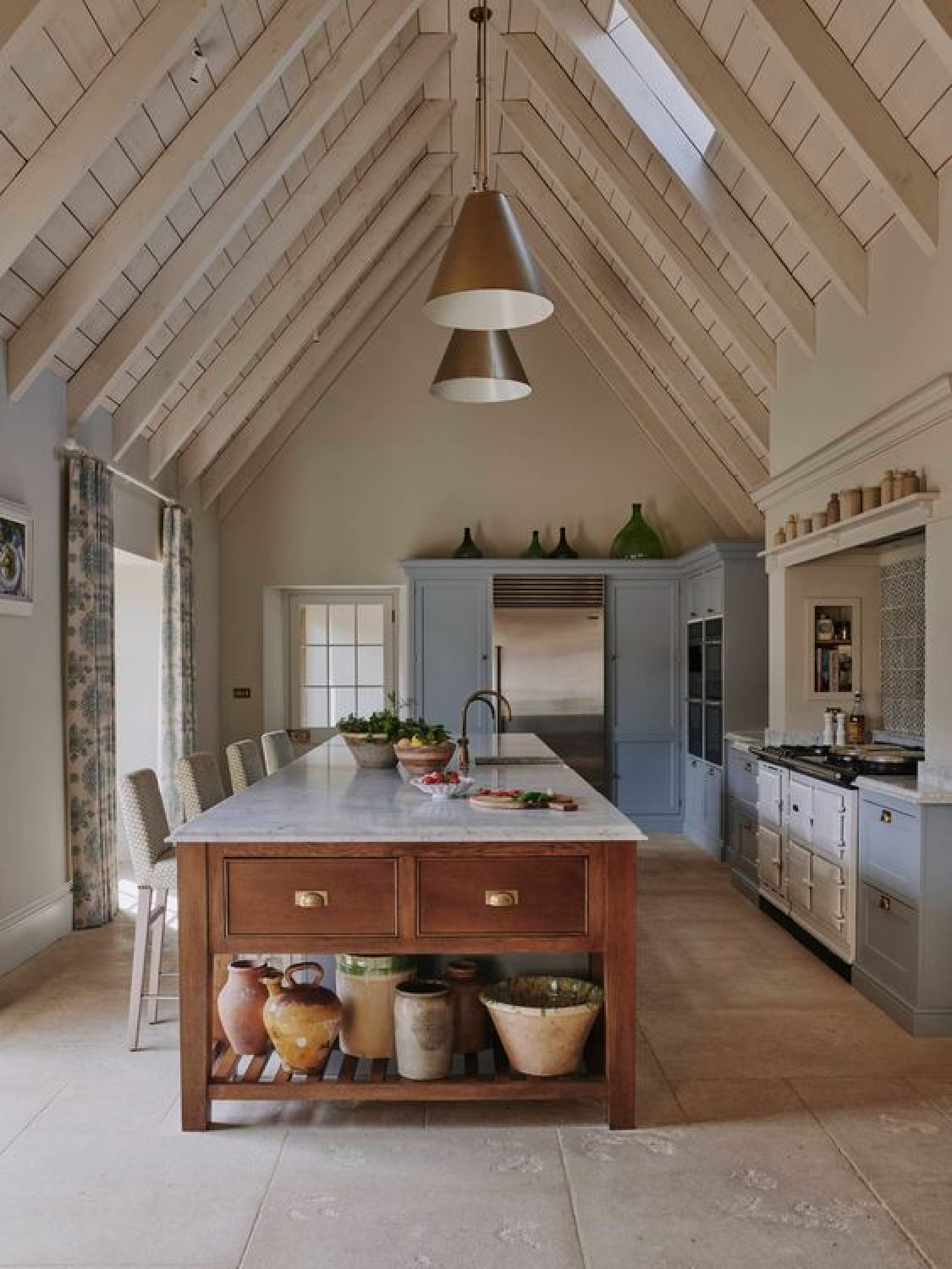 Magnificent Sims Hilditch designed kitchen in a 17th century Cotswold manor house.