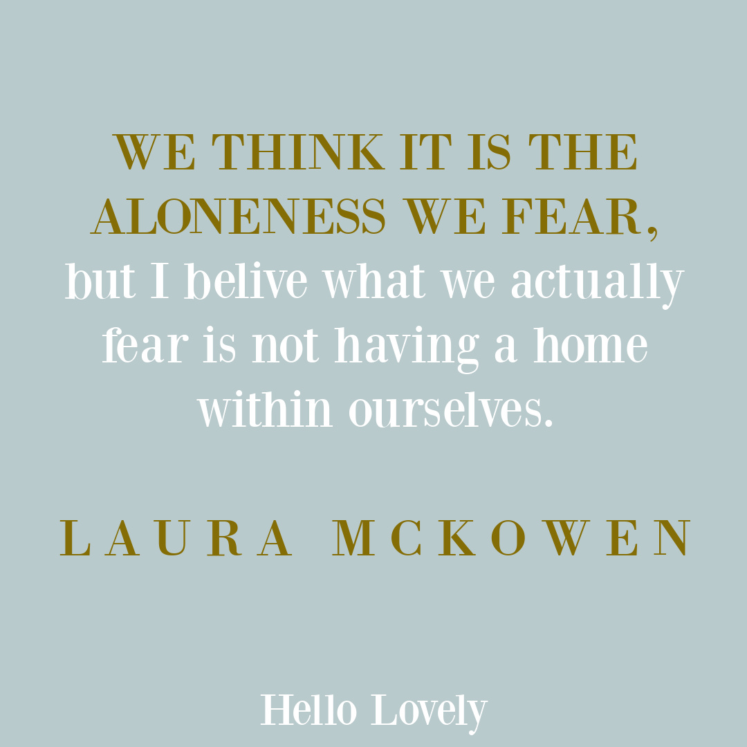 Laura McKowen (WE AR THE LUCKIEST) inspirational quote about sobriety, recovery, addiction, personal growth on Hello Lovely Studio.