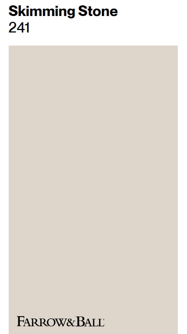 Farrow & Ball Skimming Stone 241 paint color swatch. #farrowandballskimmingstone