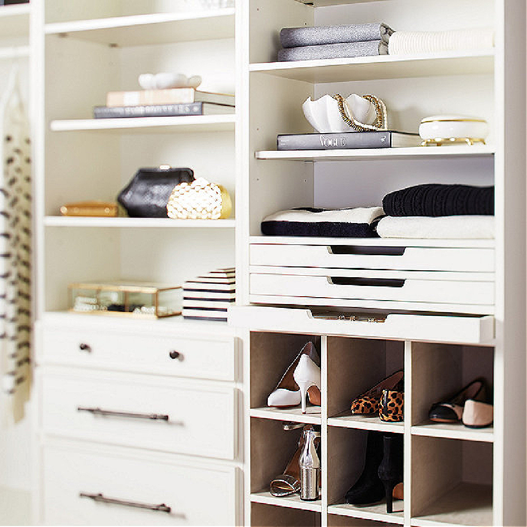 Sarah Storage Tower Drawers & Shelves, Ballard Designs.