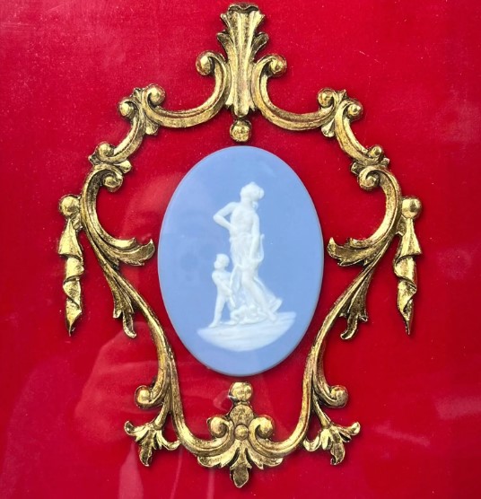 Made in France framed Limoges vintage cameo (1990s) - Chairish. #limogesblue