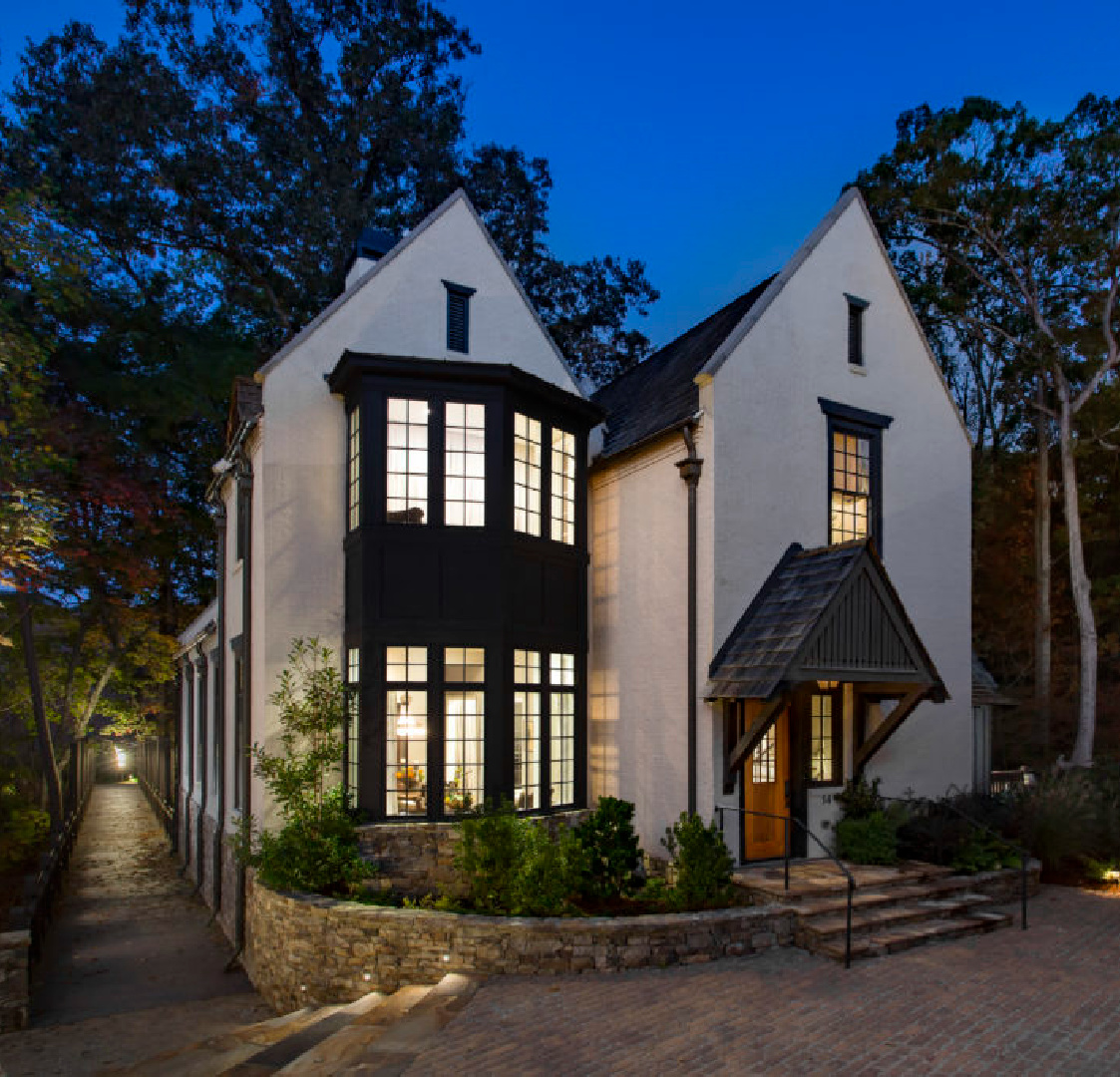 2014 Serenbe Showhouse English cottage style with modern Tudor style. #moderntudor