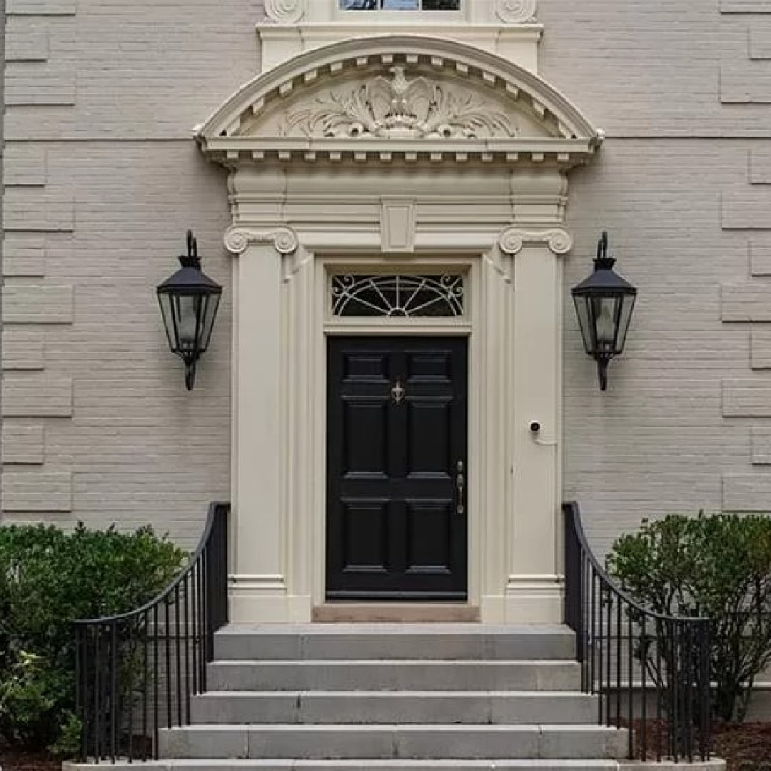 Beautiful Buckhead traditional classic house exterior in Atlanta. Sotheby's Realty #facadelovers #residentialarchitecture