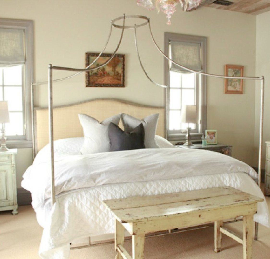 European country rustic and refined bedroom - Desiree Ashworth (Beljar Home). #belgianbedroom #europeancountry #rusticrefined
