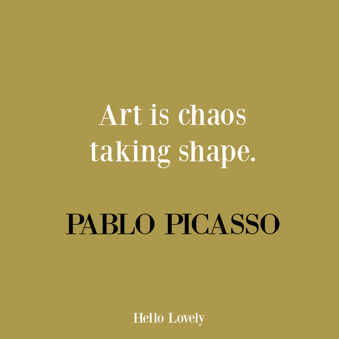 Pablo Picasso quote about art on Hello Lovely Studio. #picassoquotes