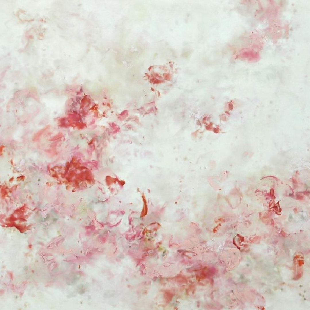 Encaustic painting with rosy pinks by fine artist Betsy Eby. See her work exhibited across North America