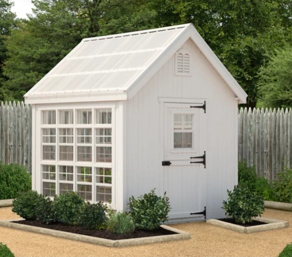 Greenhouse kit from Little Cottage Company. #greenhousekit #backyardshed #sheshedkit