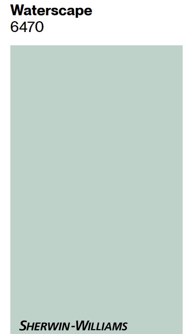 Sherwin Williams Waterscape paint color swatch. #sherwinwilliamswaterscape