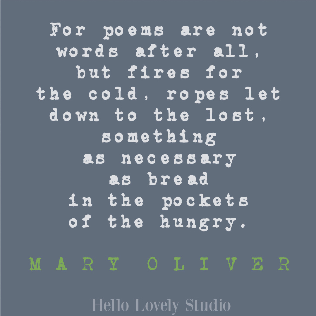 Mary Oliver poetry - poem quote on Hello Lovely Studio. #maryoliver #poetryquotes