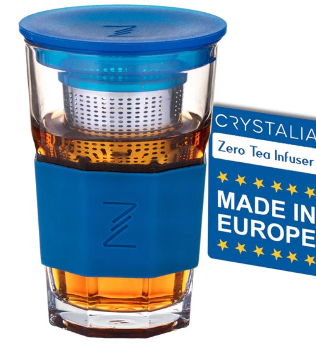Crystalia Zero Tea Infuser Glass Mug. #teainfuser