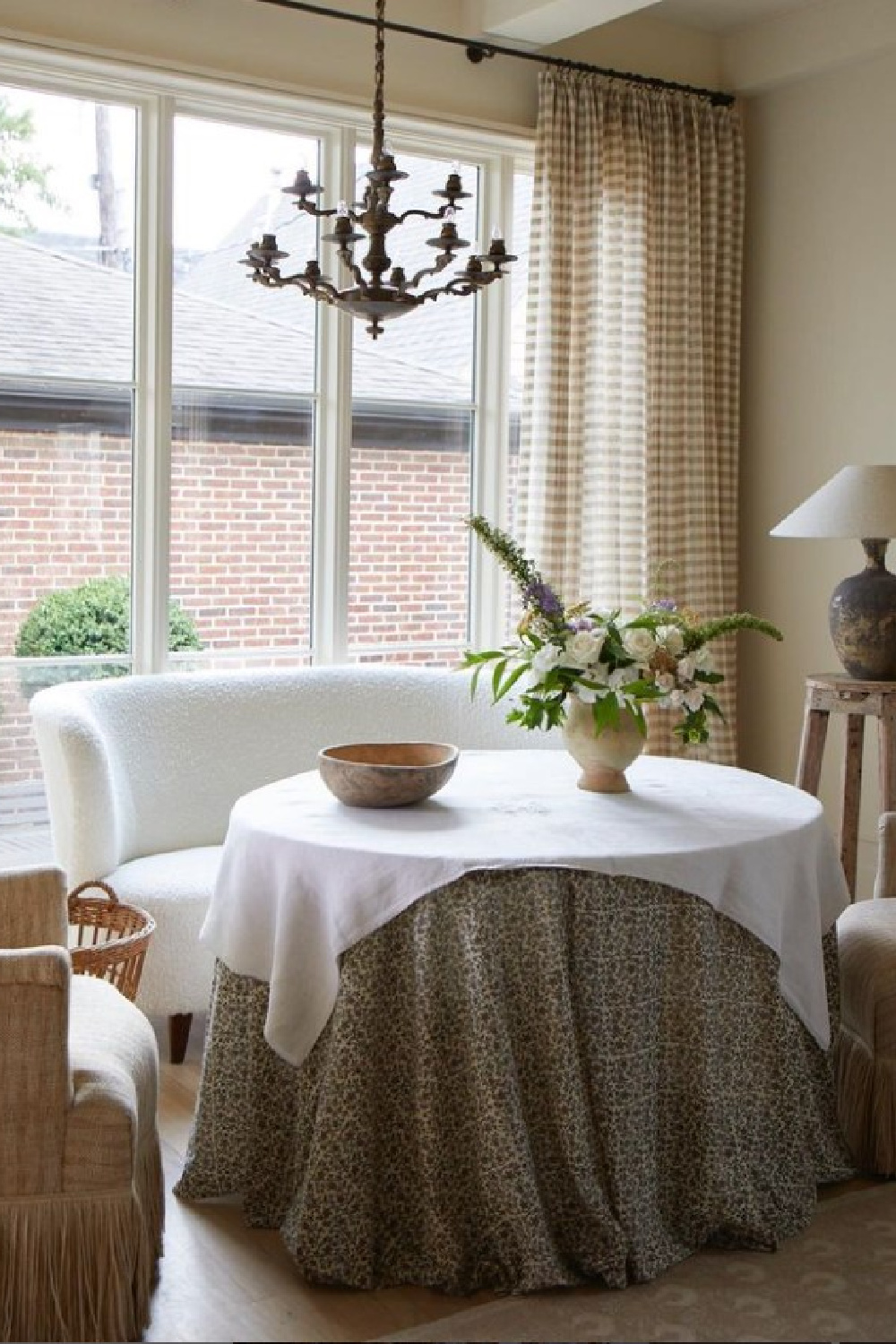 Keeping room with Belgian style. Timeless interior design by Shannon Bowers with nods to European antiques, patina, understated elegance, and sophisticated simplicity. #shannonbowers #timelessinteriors