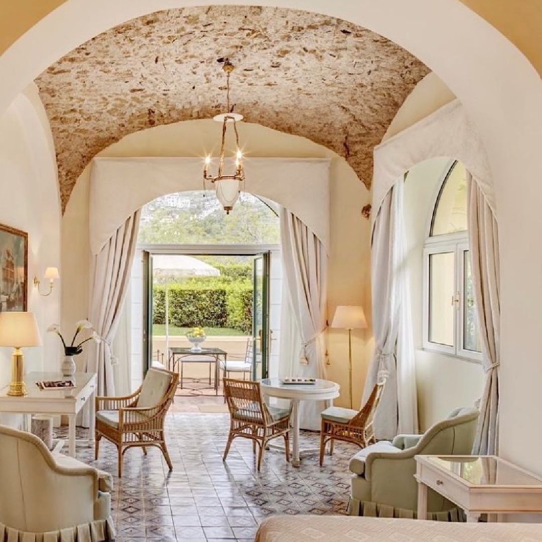 Amalfi Coast escape with magnificent architecture and serene luxury with design by Frederico Fourquet - @belmondhotelcaruso