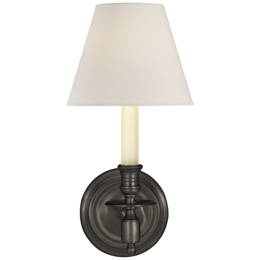 French single sconce (bronze), Visual Comfort. #classicwallsconce #bronzewallsconce