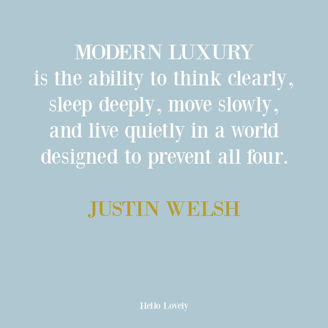 Quote about rest from Justin Welsh on Hello Lovely Studio.
