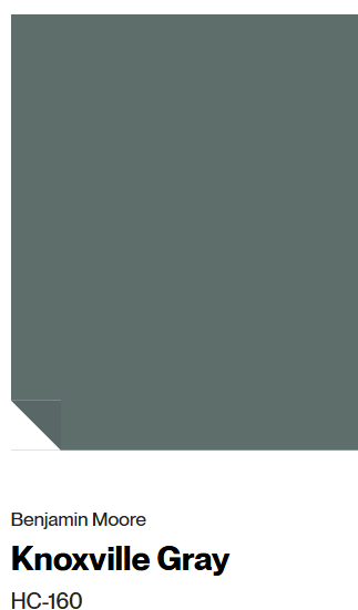 Benjamin Moore KNOXVILLE GRAY paint color swatch.