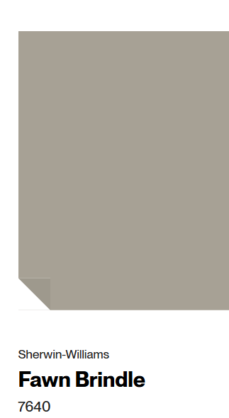 Sherwin Williams Fawn Brindle 7640 paint color swatch. #fawnbrindle