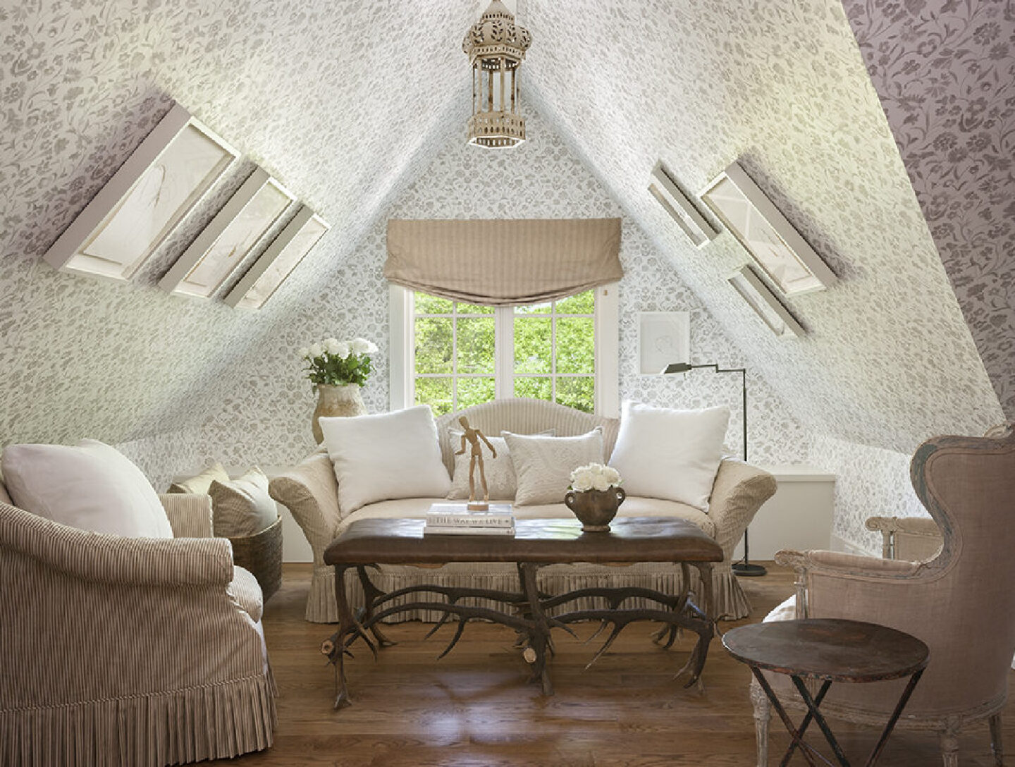 Shannon Bowers designed guest room with timeless elegance.
