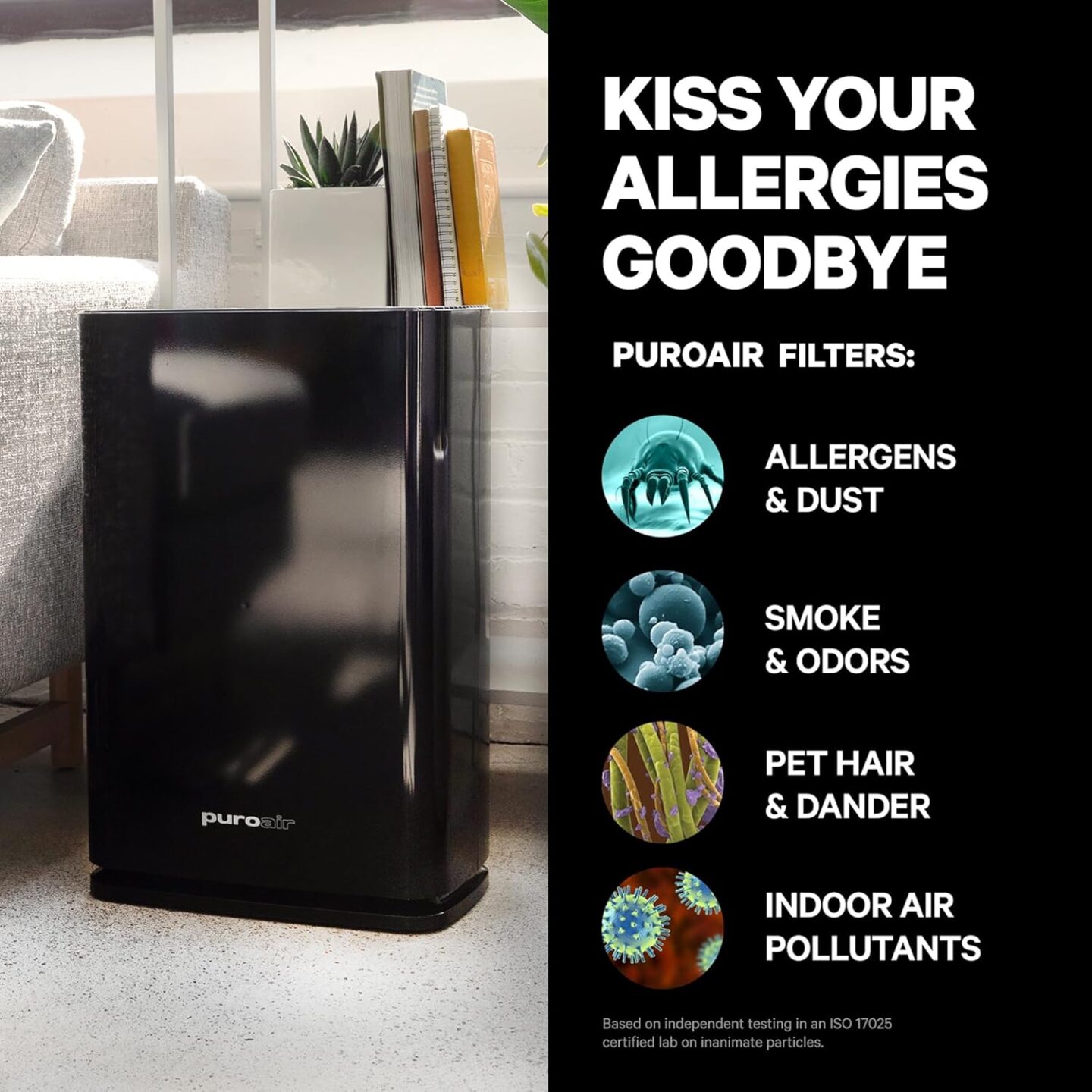 PuroAir 400 HEPA Air Purifier for allergy relief! Also filters allergens, dust, smoke, odors, pet hair, and indoor air pollutants. #airpurifiers #ad