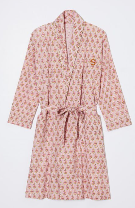 Block Print Pink Robe, Mark & Graham.