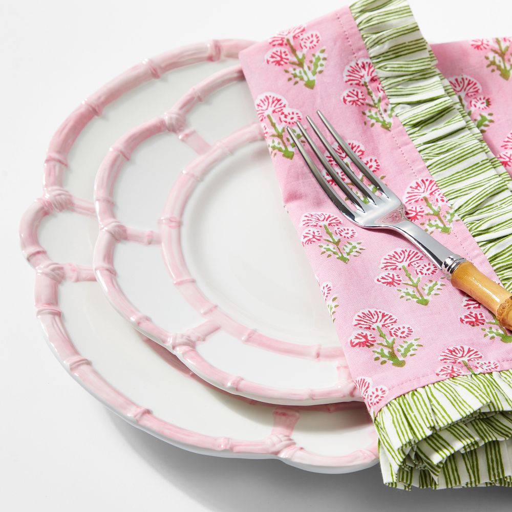 Garden Block Print Ruffle Napkins