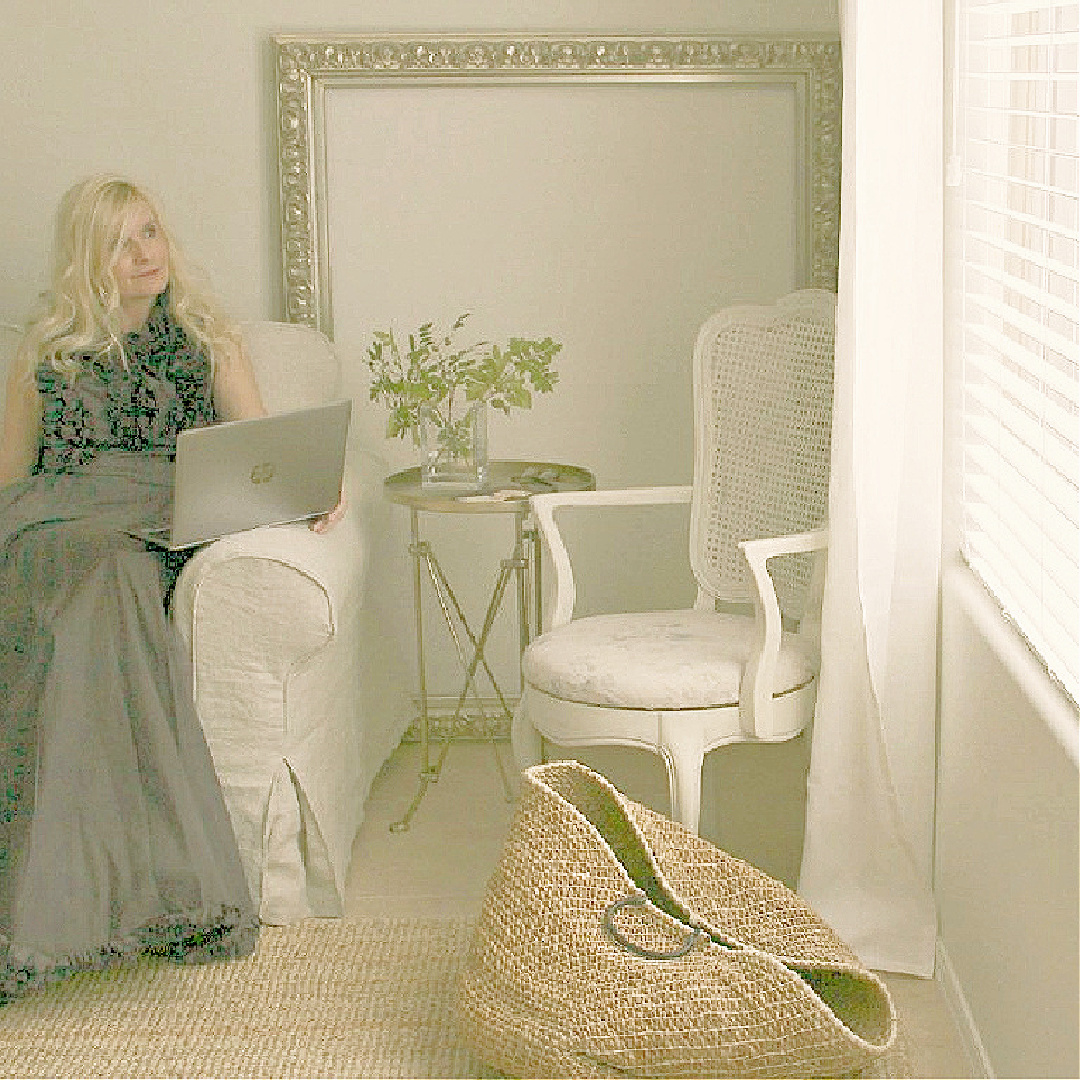 Michele of Hello Lovely in her Arizona living room.