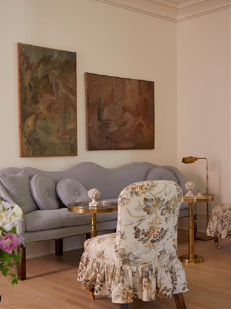 Shannon Bowers designed living room with timeless grace.