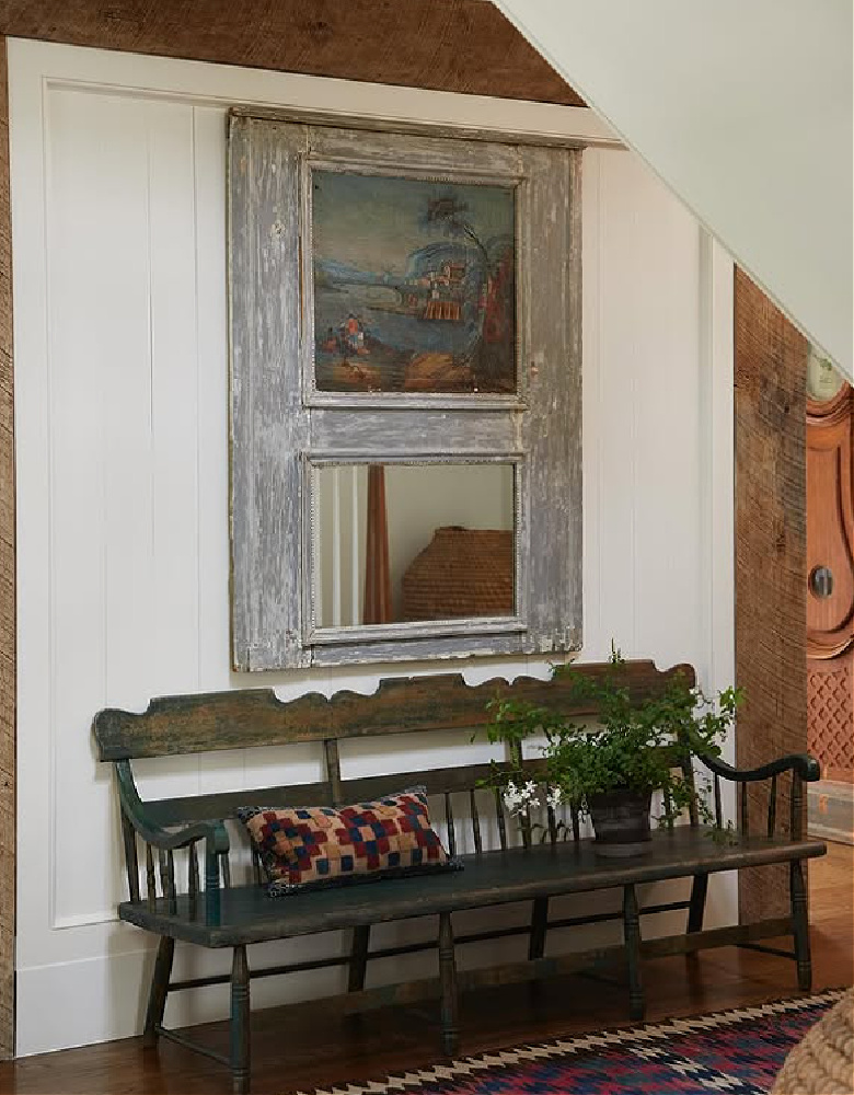 Shannon Bowers designed timeless interior with antiques.