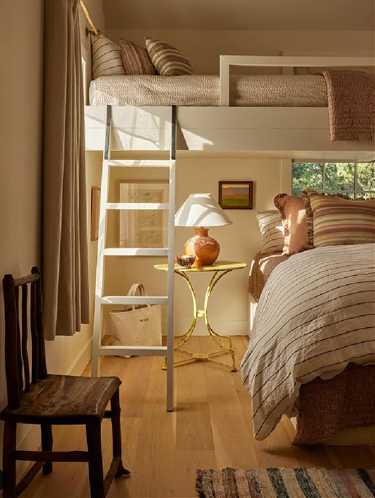 Shannon Bowers designed bedroom with lofted bed.